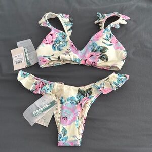 Maaji Floral Bikini with Ruffle Details